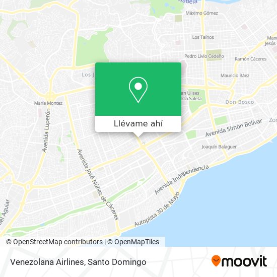 Mapa de Venezolana Airlines