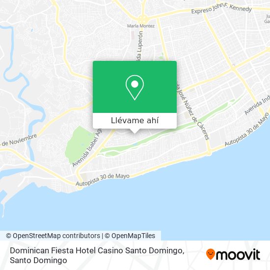 Mapa de Dominican Fiesta Hotel Casino Santo Domingo