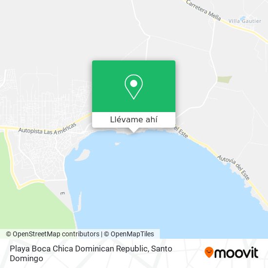 Mapa de Playa Boca Chica Dominican Republic
