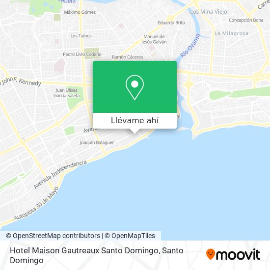 Mapa de Hotel Maison Gautreaux Santo Domingo