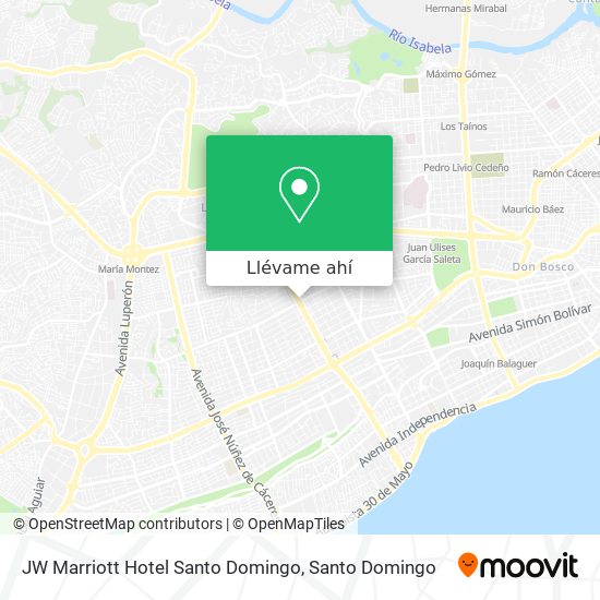 Mapa de JW Marriott Hotel Santo Domingo