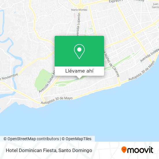 Mapa de Hotel Dominican Fiesta
