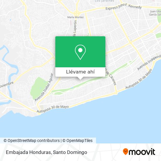 Mapa de Embajada Honduras