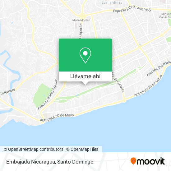 Mapa de Embajada Nicaragua