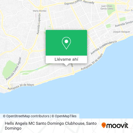 Mapa de Hells Angels MC Santo Domingo Clubhouse