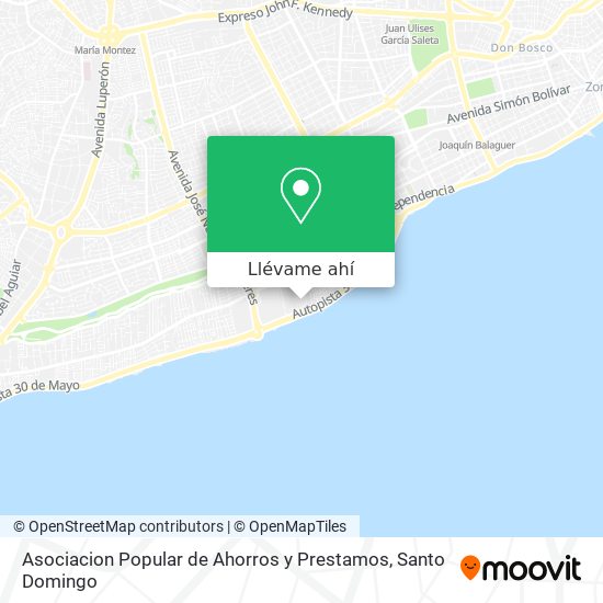 Mapa de Asociacion Popular de Ahorros y Prestamos