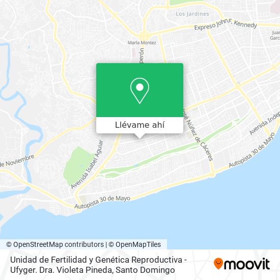 Mapa de Unidad de Fertilidad y Genética Reproductiva - Ufyger. Dra. Violeta Pineda