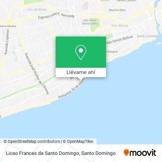 Mapa de Liceo Frances de Santo Domingo