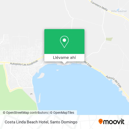 Mapa de Costa Linda Beach Hotel
