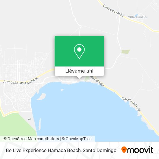 Mapa de Be Live Experience Hamaca Beach