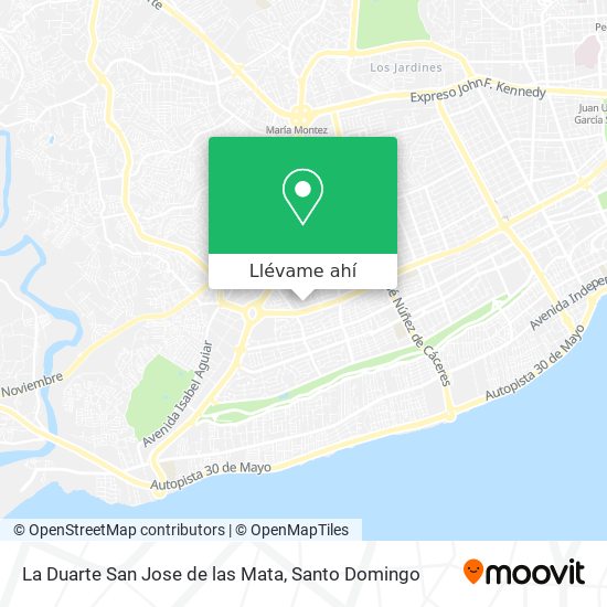 Mapa de La Duarte San Jose de las Mata