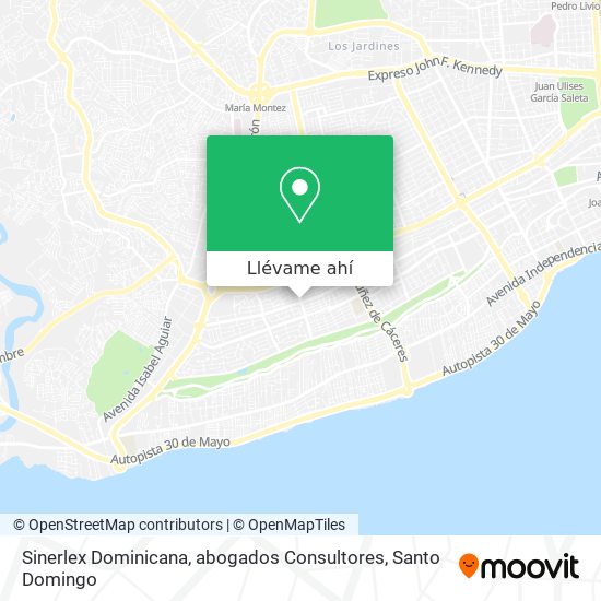 Mapa de Sinerlex Dominicana, abogados Consultores