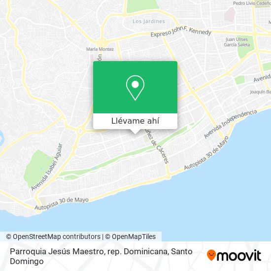 Mapa de Parroquia Jesús Maestro, rep. Dominicana