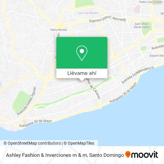 Mapa de Ashley Fashion & Inverciones m & m