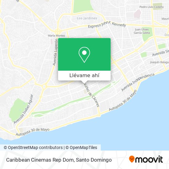 Mapa de Caribbean Cinemas Rep Dom