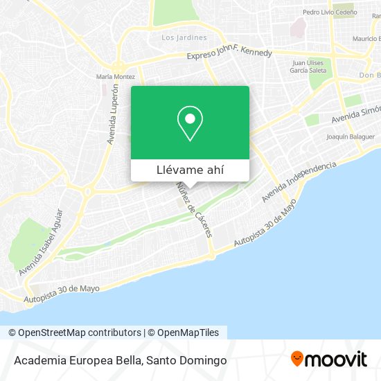 Mapa de Academia Europea Bella