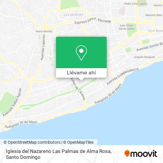 Mapa de Iglesia del Nazareno Las Palmas de Alma Rosa