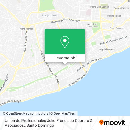 Mapa de Union de Profesionales Julio Francisco Cabrera & Asociados.