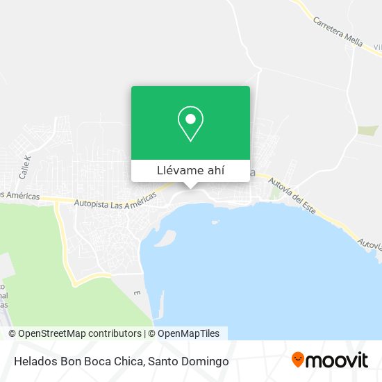 Mapa de Helados Bon Boca Chica