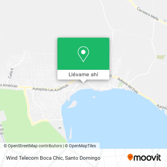 Mapa de Wind Telecom Boca Chic