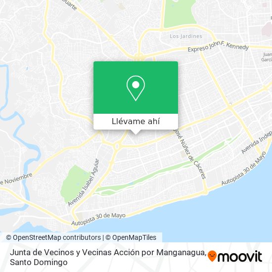 Mapa de Junta de Vecinos y Vecinas Acción por Manganagua