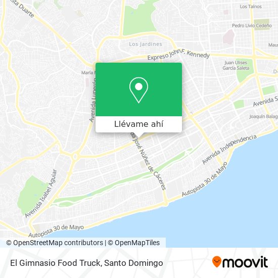 Mapa de El Gimnasio Food Truck