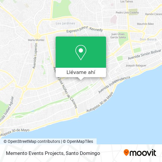 Mapa de Memento Events Projects
