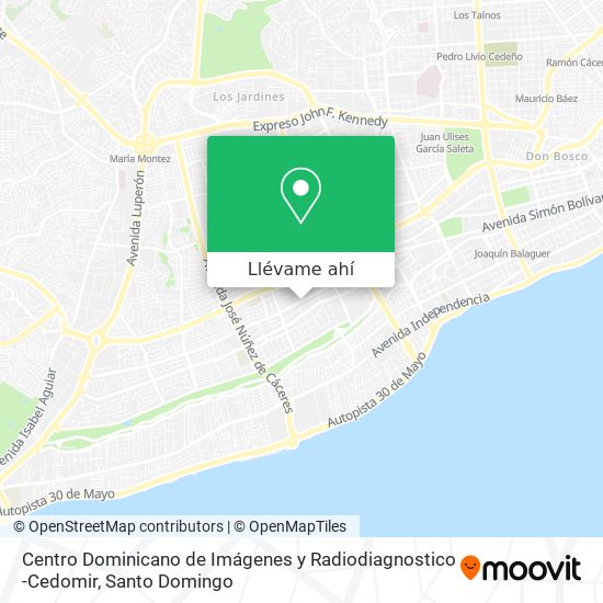 Mapa de Centro Dominicano de Imágenes y Radiodiagnostico -Cedomir
