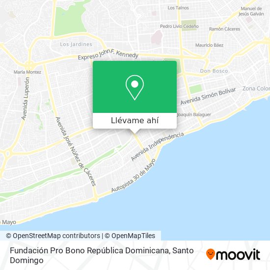 Mapa de Fundación Pro Bono República Dominicana