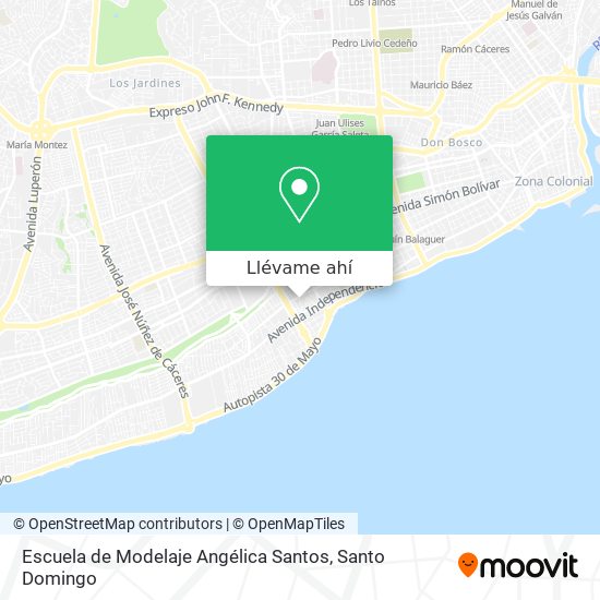 Mapa de Escuela de Modelaje Angélica Santos