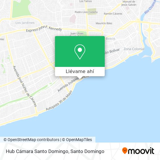 Mapa de Hub Cámara Santo Domingo