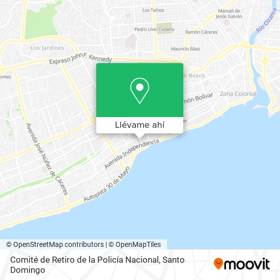 Mapa de Comité de Retiro de la Policía Nacional