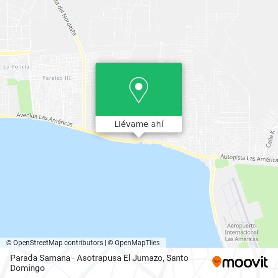 Mapa de Parada Samana - Asotrapusa El Jumazo