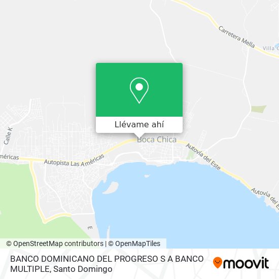 Mapa de BANCO DOMINICANO DEL PROGRESO S A BANCO MULTIPLE