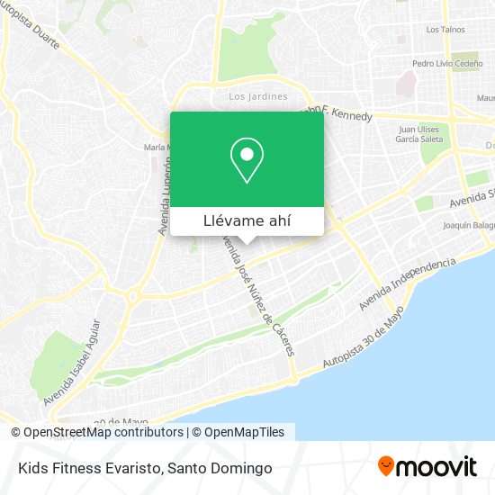 Mapa de Kids Fitness Evaristo
