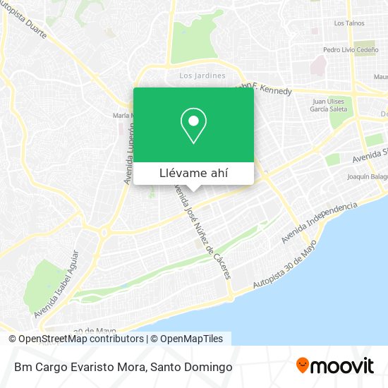 Mapa de Bm Cargo Evaristo Mora