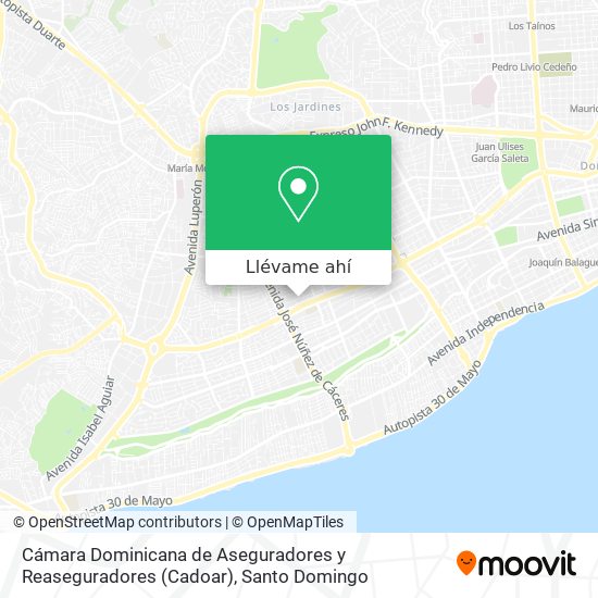 Mapa de Cámara Dominicana de Aseguradores y Reaseguradores (Cadoar)