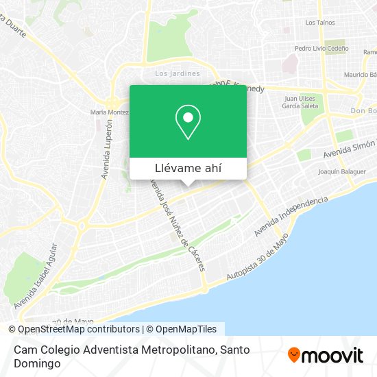 Mapa de Cam Colegio Adventista Metropolitano