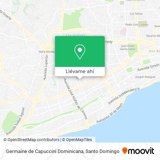 Mapa de Germaine de Capuccini Dominicana