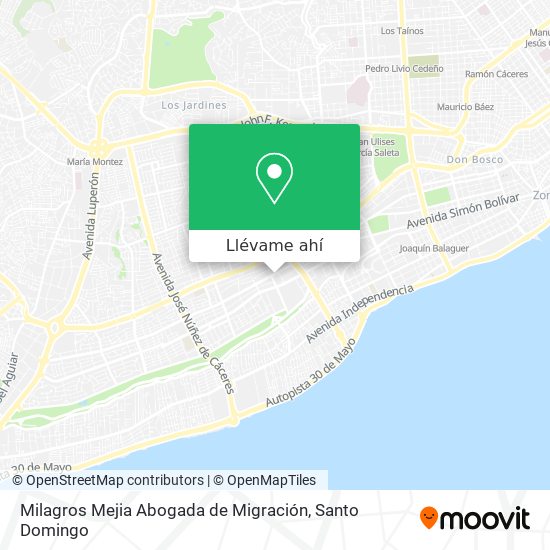 Mapa de Milagros Mejia Abogada de Migración