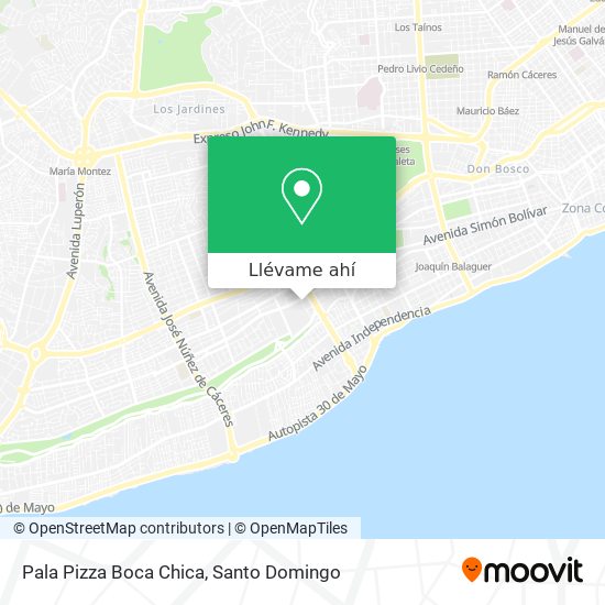 Mapa de Pala Pizza Boca Chica