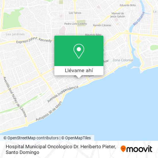 Mapa de Hospital Municipal Oncologico Dr. Heriberto Pieter