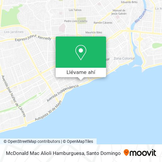 Mapa de McDonald Mac Alioli Hamburguesa