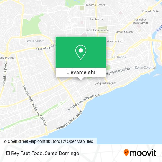 Mapa de El Rey Fast Food