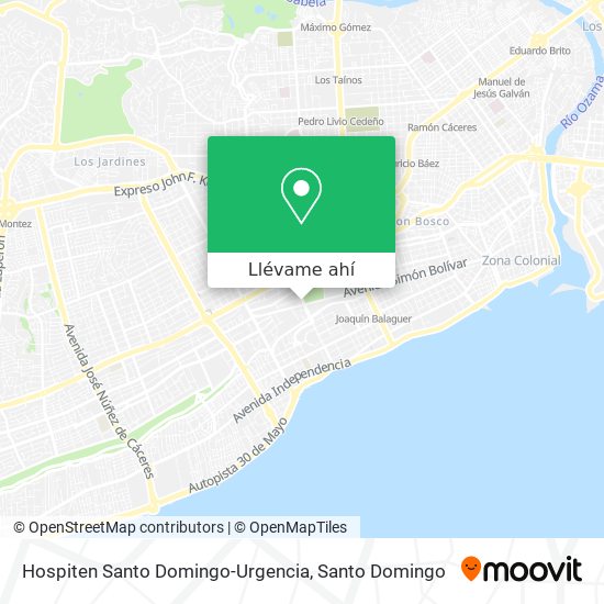 Mapa de Hospiten Santo Domingo-Urgencia