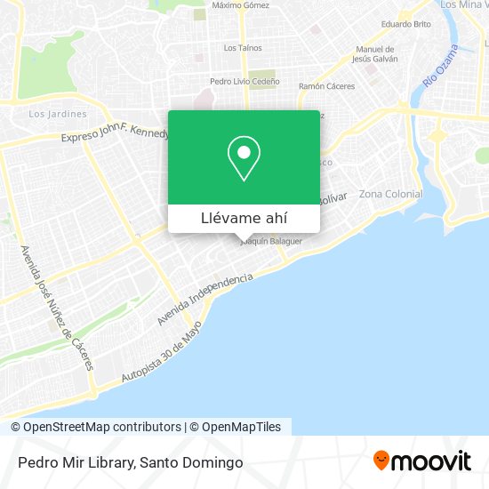 Mapa de Pedro Mir Library