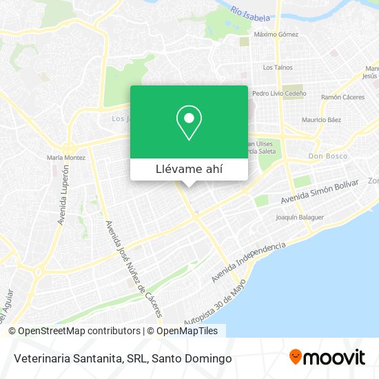 Mapa de Veterinaria Santanita, SRL