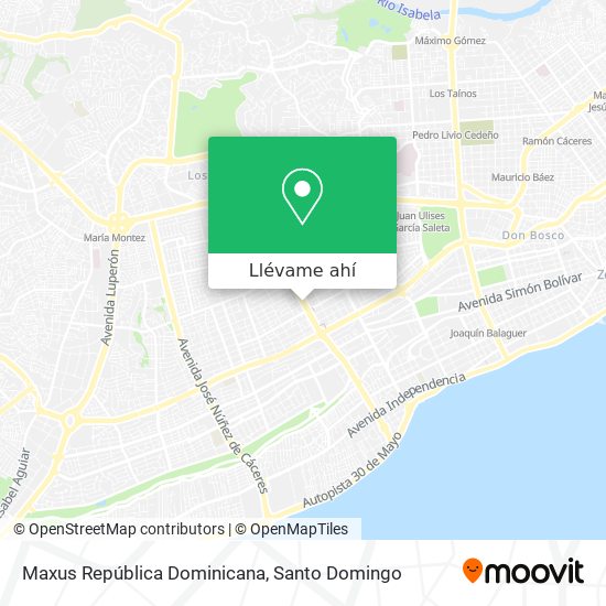 Mapa de Maxus República Dominicana