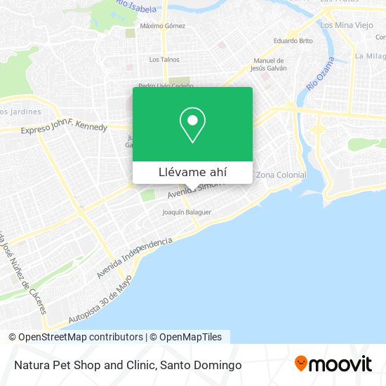 Mapa de Natura Pet Shop and Clinic