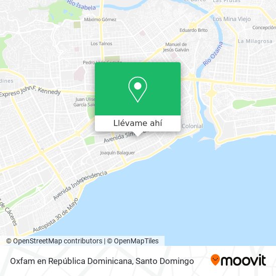 Mapa de Oxfam en República Dominicana